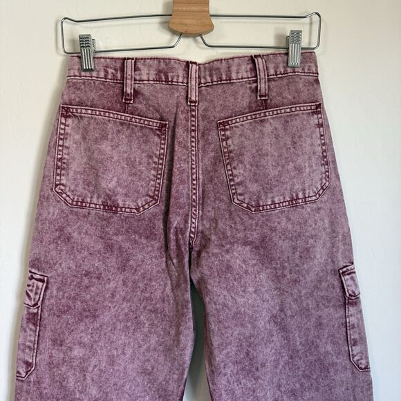 Gap Kids Low Rise Stride Baggy Acid Wash Red Cargo Jeans Y2K 90’s - Picture 10 of 11